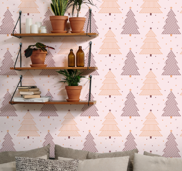 Geometriska tallar tapet natur - Tenstickers