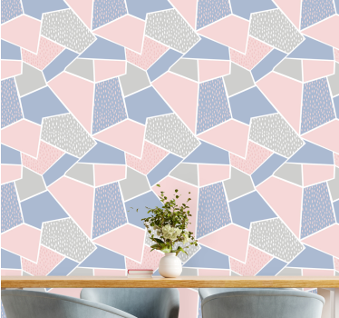 Geometriskt collage tapet geometriska former - Tenstickers