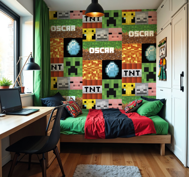 Geometriskt spelmönster Ungdom tapeter - Tenstickers