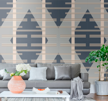 Grå romb mönster tapet geometriska former - Tenstickers