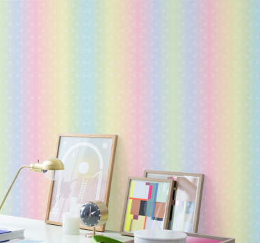 Glitter regnbågshimmel cool abstrakt tapet - Tenstickers