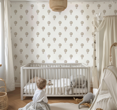 Grå ballonger Bebis tapet - Tenstickers