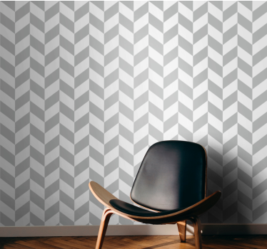Grå chevron pilar tapet geometriska former - Tenstickers