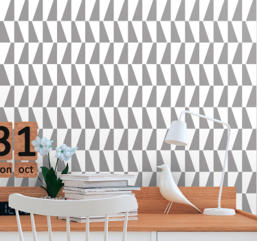 Grå trianglar geometrisk triangel tapet - Tenstickers