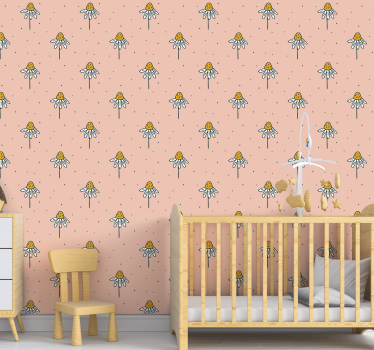 Gula kronblad blommor natur tapet - Tenstickers