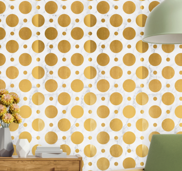 Guld marmor prickar marmor effekt tapeter - Tenstickers