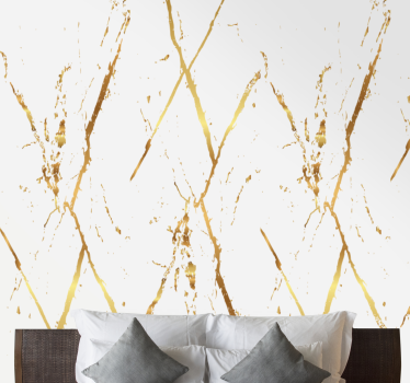 Guld marmor ränder effekt eallpaper - Tenstickers