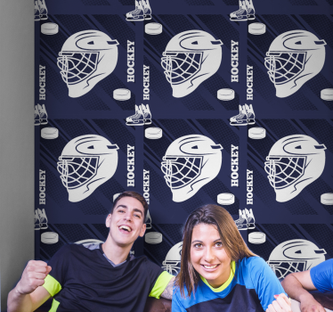 Hockey hjälm tonårs tapet - Tenstickers