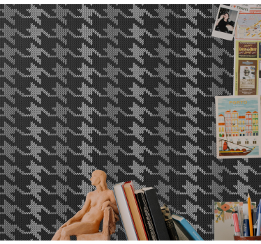 Hundtand mönster kontor rum tapet - Tenstickers
