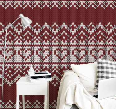 Jul tröja mönster xmas tapet - Tenstickers