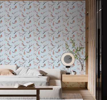 Körsbärsblommande fåglar Tapet fåglar - Tenstickers