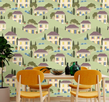 Barn tapet country villa mönster - Tenstickers