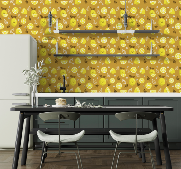 Le citroner prydnad tapet - Tenstickers
