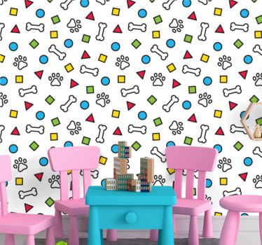 Lekfulla husdjursmotiv Tapet hundar - Tenstickers