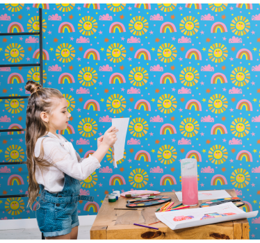 Lekfulla regnbågar barn tapet - Tenstickers