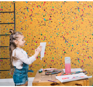 Liten färg stänk cool abstrakt tapet - Tenstickers