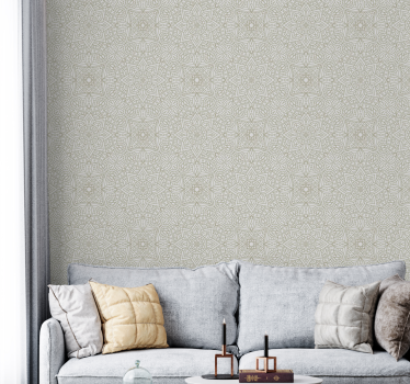 Mandala mönster blommigtapet - Tenstickers