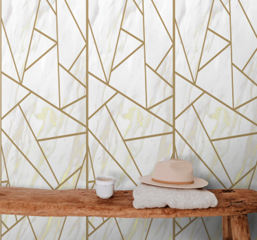 Marmor geometrisk mosaik marmor effekt tapeter - Tenstickers