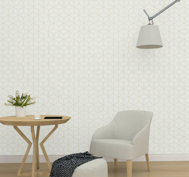 Modernt geometriskt perspektiv naken samtida tapet - Tenstickers