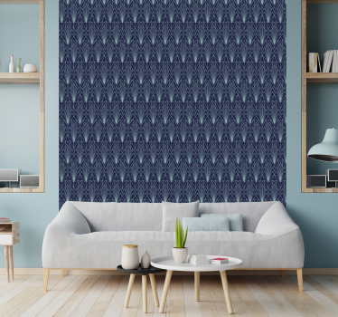 Mörk art deco sovrum tapet - Tenstickers