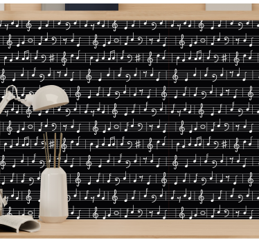 Musiktema klassiska tapetmönster - Tenstickers