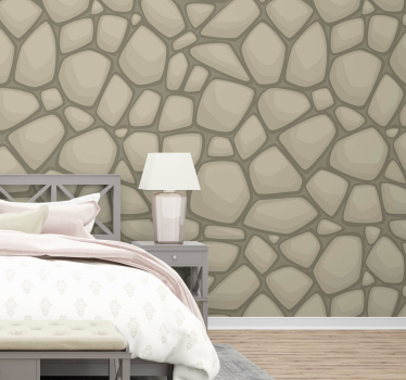 Naturlig stenbeige texturerat tapet - Tenstickers