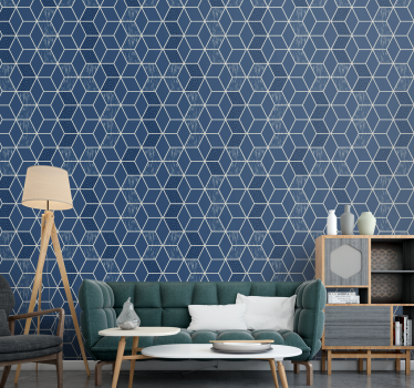 'nödställd vittoria' tapet med geometrisk kvadratisk mönster - Tenstickers