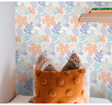 Nordisk stil originalblommor cool abstrakt tapet - Tenstickers