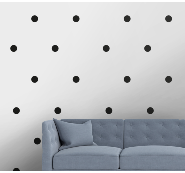 Nordisk stil svarta prickar cool abstrakt tapet - Tenstickers