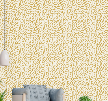 Ny modern stil guld ränder cool abstrakt tapet - Tenstickers