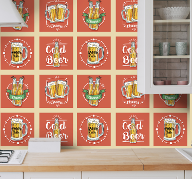 öl tema kök vinyl tapeter - Tenstickers