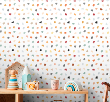 Orange och röda stjärnor stjärnklara tapeter - Tenstickers