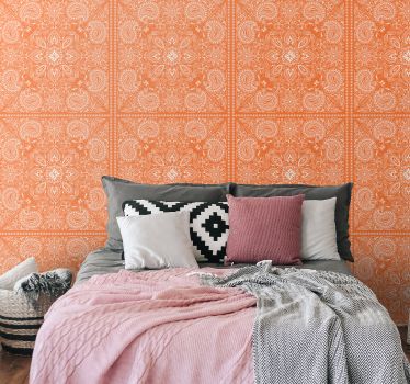 Paisley kakel sovrum tapeter - Tenstickers
