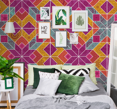 Paisley mosaik måne tapet - Tenstickers