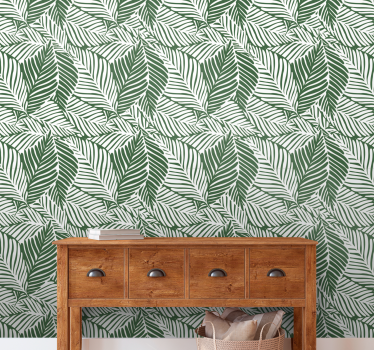 Palmbladsarrangemang tapet natur - Tenstickers