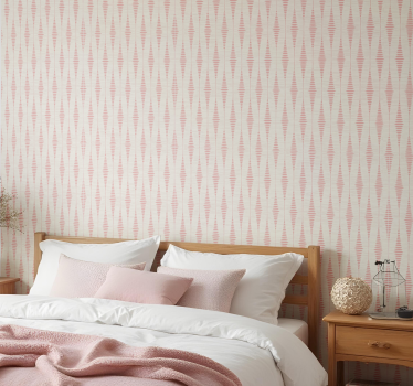 Pastellrosa rabaul ikat geometriska tapeter - Tenstickers