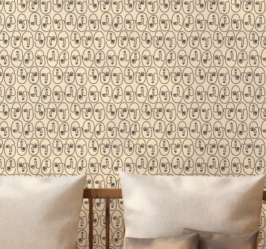 Picasso abstrakta ansikten cool abstrakt tapet - Tenstickers