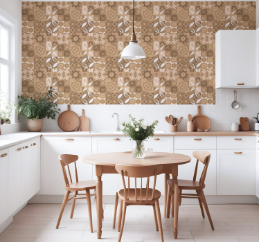 Portugisiska beige plattor Tapet plattor - Tenstickers
