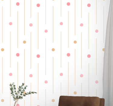 Prickiga ränder Tapet cirklar, prickar och polka dots - Tenstickers