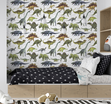 Realistiska dinosaurier barn tapeter - Tenstickers