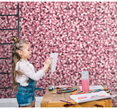 Rosa gnistrande samtida tapet - Tenstickers