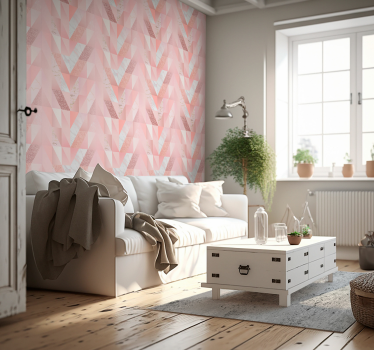 Rosa marmor tapeter - Tenstickers