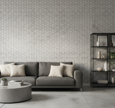 Rustik tapet geometrisk cement industriell dekor - Tenstickers