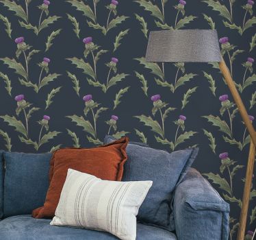 Skotsk tistel tapet blommor - Tenstickers