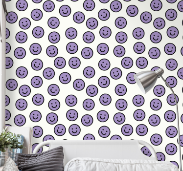 Smiley mönster design Tapet cirklar, prickar och polka dots - Tenstickers