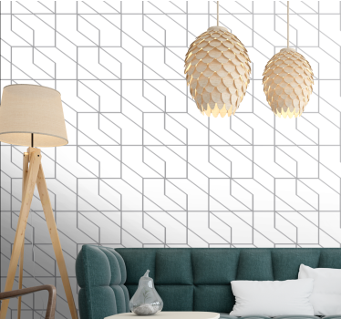 Snygg mönstrad design tapet geometriska former - Tenstickers