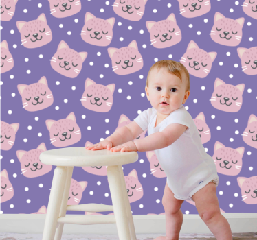 Söta katter ansikte tapeter för sovrum - Tenstickers