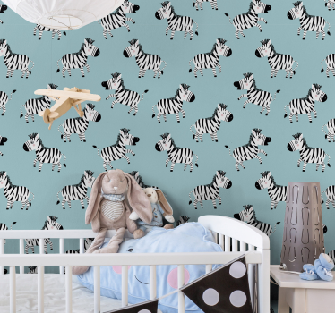 Söta zebra djur tapeter - Tenstickers