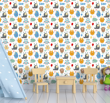 Sovrum tapet små monster - Tenstickers