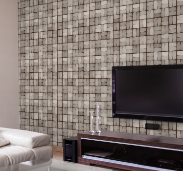 Sten bakgrund: mosaik vintage tapet - Tenstickers